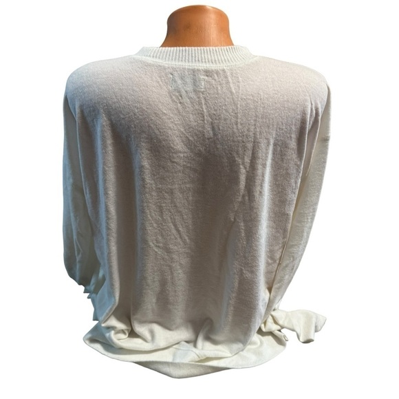 LUCKY BRAND ULTRA SOFT CLOUD JERSEY SWEATER SIZE MEDIUM IVORY WHITE STRETCH - Picture 2 of 11